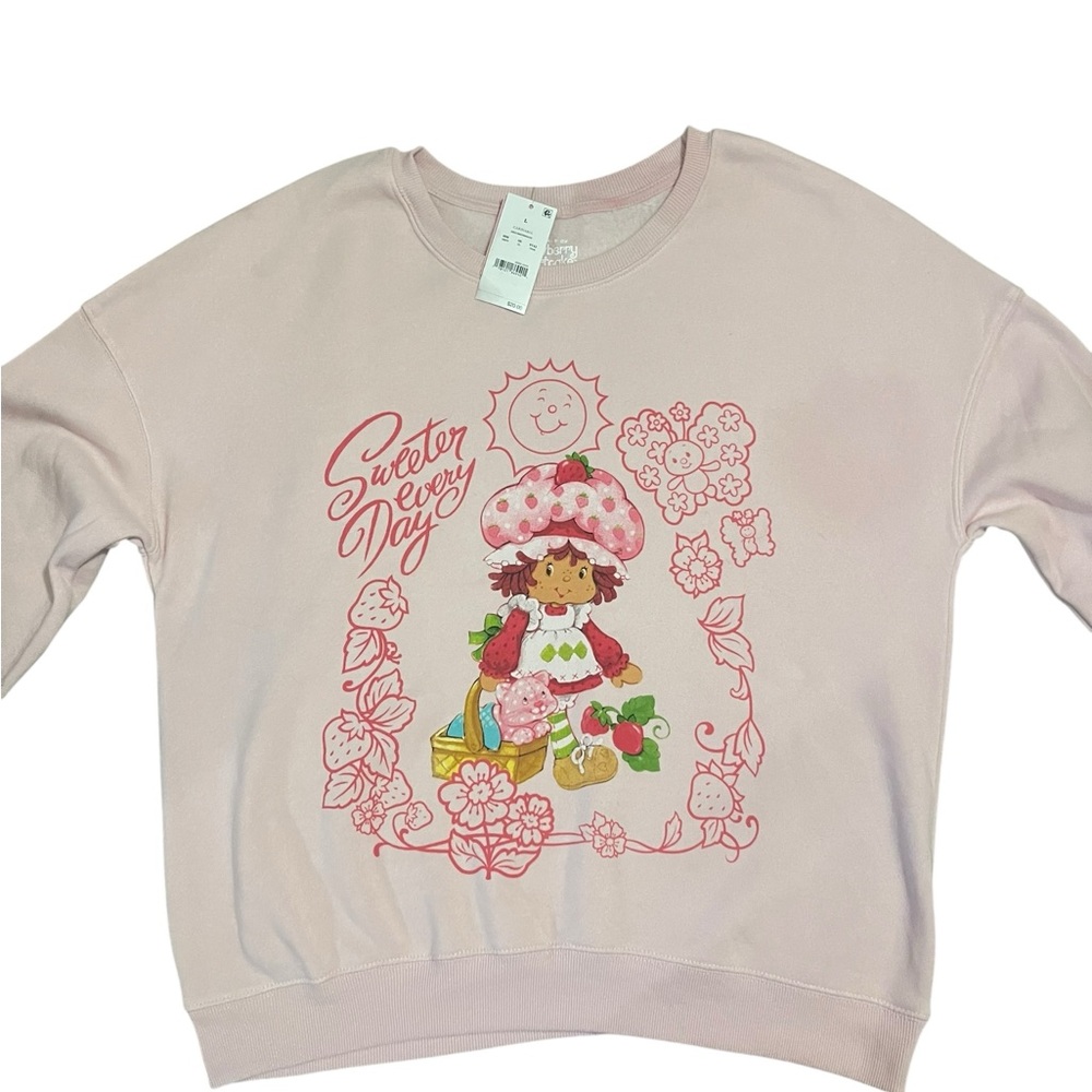 Pink Strawberry Shortcake Graphic Sweatshirt